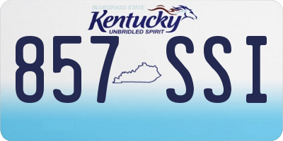 KY license plate 857SSI