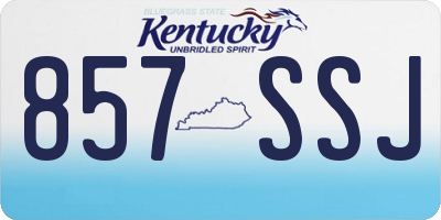KY license plate 857SSJ