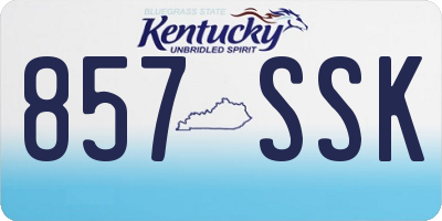 KY license plate 857SSK