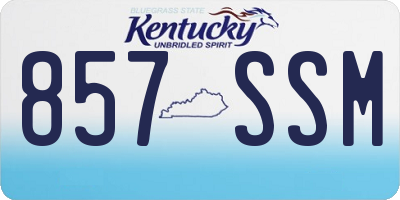 KY license plate 857SSM