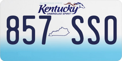 KY license plate 857SSO