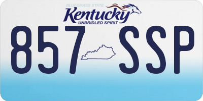 KY license plate 857SSP