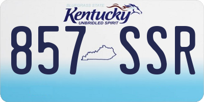 KY license plate 857SSR