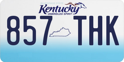 KY license plate 857THK