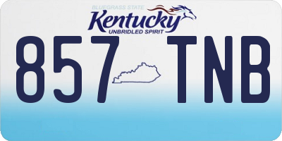 KY license plate 857TNB