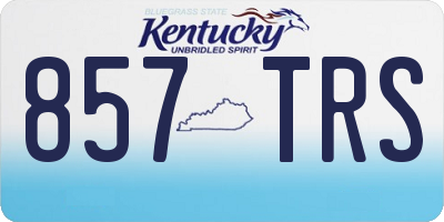 KY license plate 857TRS