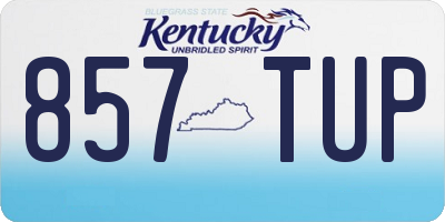 KY license plate 857TUP
