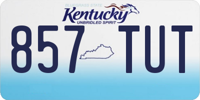 KY license plate 857TUT