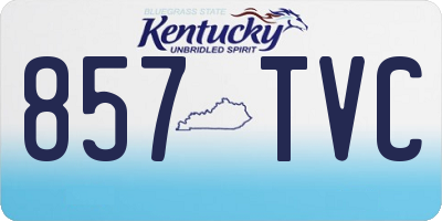 KY license plate 857TVC