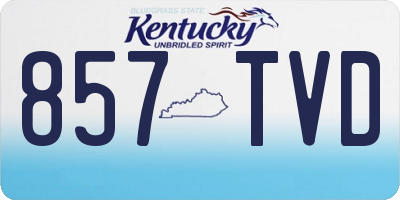 KY license plate 857TVD