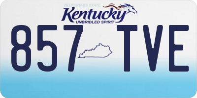 KY license plate 857TVE