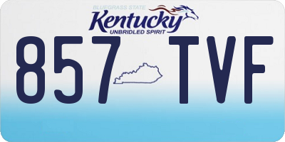 KY license plate 857TVF