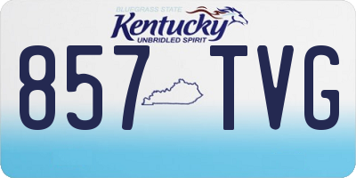 KY license plate 857TVG