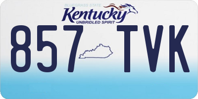 KY license plate 857TVK