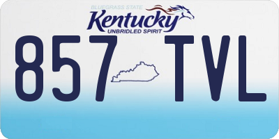 KY license plate 857TVL