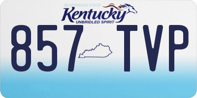 KY license plate 857TVP