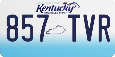 KY license plate 857TVR