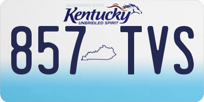 KY license plate 857TVS