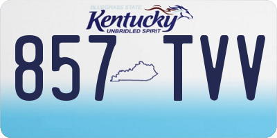 KY license plate 857TVV