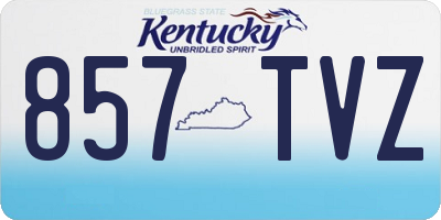 KY license plate 857TVZ
