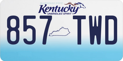 KY license plate 857TWD