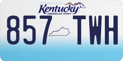 KY license plate 857TWH