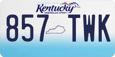 KY license plate 857TWK