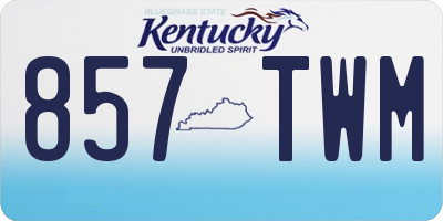 KY license plate 857TWM