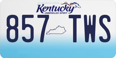 KY license plate 857TWS