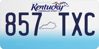 KY license plate 857TXC