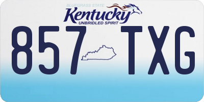 KY license plate 857TXG