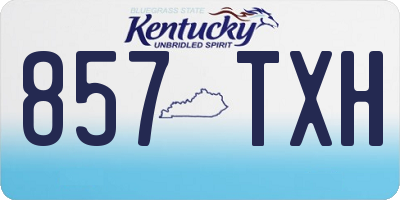 KY license plate 857TXH