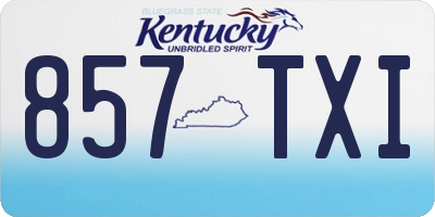 KY license plate 857TXI