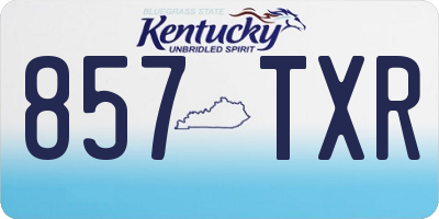 KY license plate 857TXR