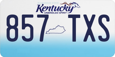 KY license plate 857TXS