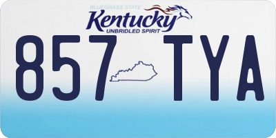 KY license plate 857TYA