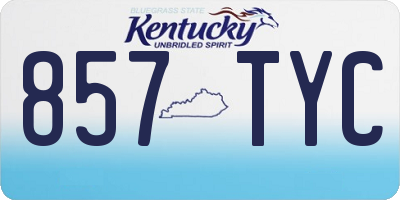 KY license plate 857TYC
