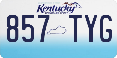 KY license plate 857TYG