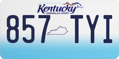 KY license plate 857TYI