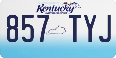 KY license plate 857TYJ