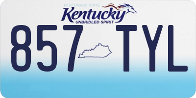 KY license plate 857TYL