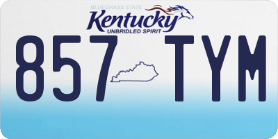 KY license plate 857TYM