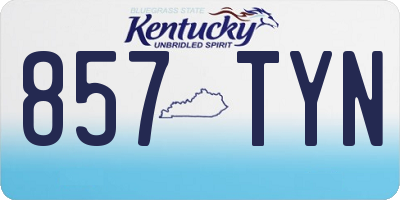KY license plate 857TYN