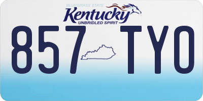 KY license plate 857TYO