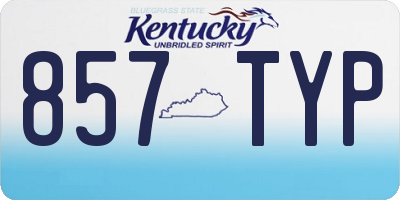 KY license plate 857TYP