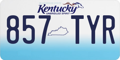 KY license plate 857TYR