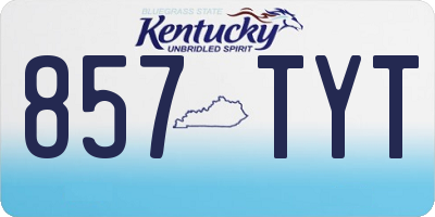 KY license plate 857TYT
