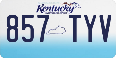 KY license plate 857TYV