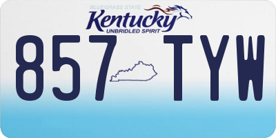 KY license plate 857TYW