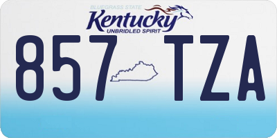 KY license plate 857TZA